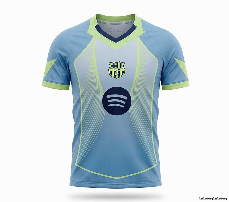 Tokyo Ghoul Barcelona trendy brand gray-blue-yellow jersey