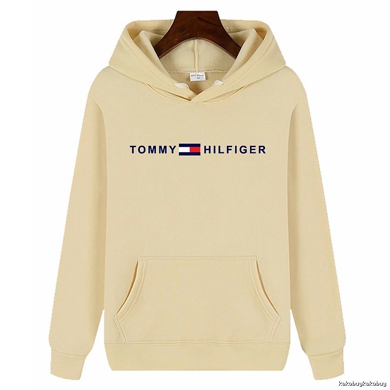 Tommy Hilfiger Patterned Logo hoodie White Tommy Hilfiger with Polished Detail