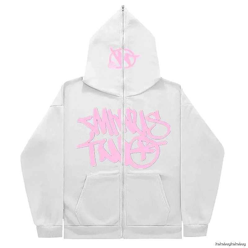 Trapstar Daily Graphic zip hoodie Black Zip Pink with Visual Detail