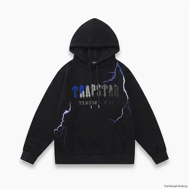 Trapstar Lightning Wind Black Hoodie