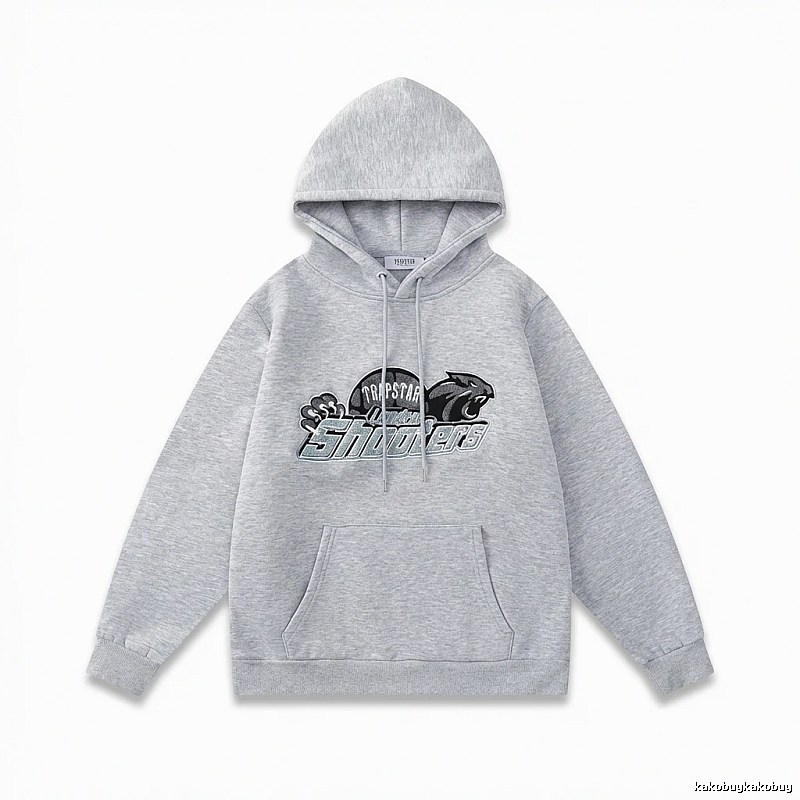 Trapstar - printed casual - style grey hoodie