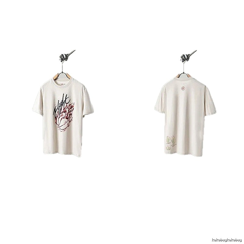 Travis Scott Cactus Co-branded Street-style Off-white T-shirt