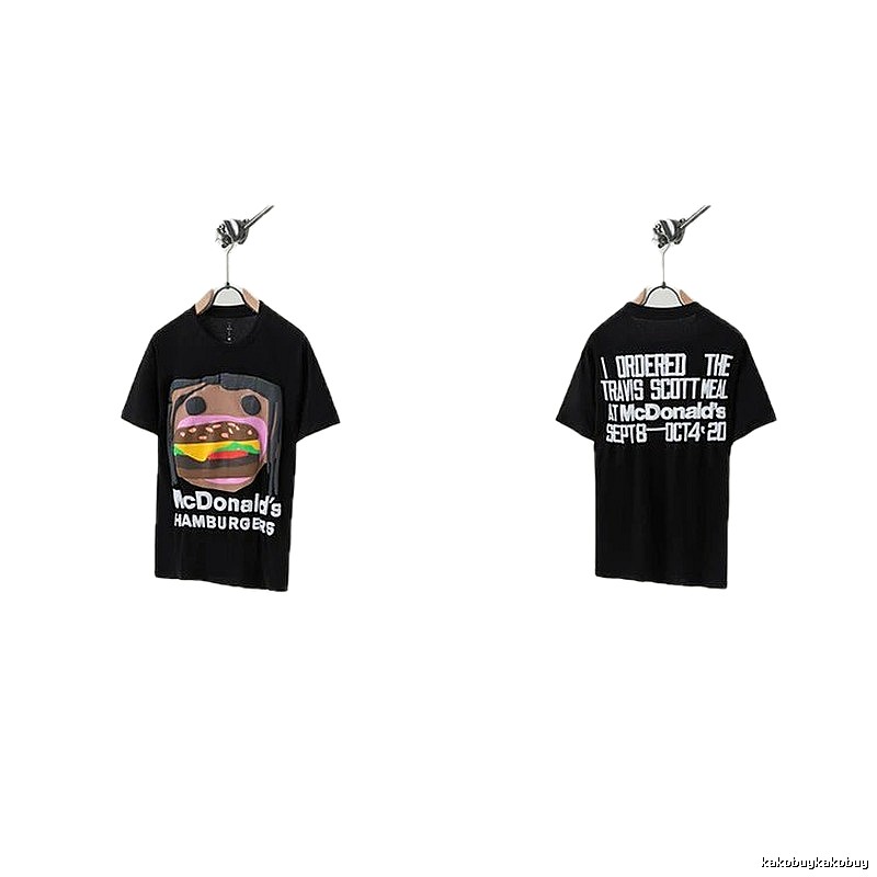 Travis Scott x McDonald's Co-branded Printed Black T-Shirt