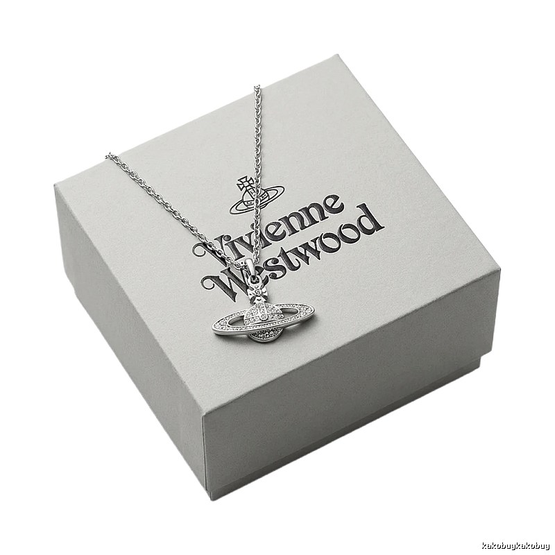 Vivienne Westwood Saturn Silver Necklace