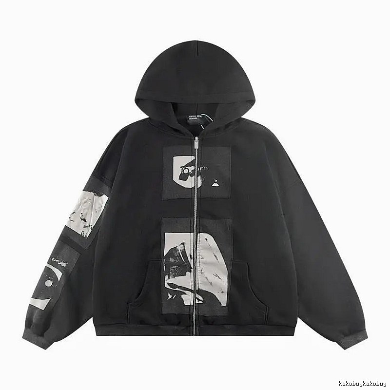 Zip-Layer Styling Graphic Zip Hoodie Travel Styling
